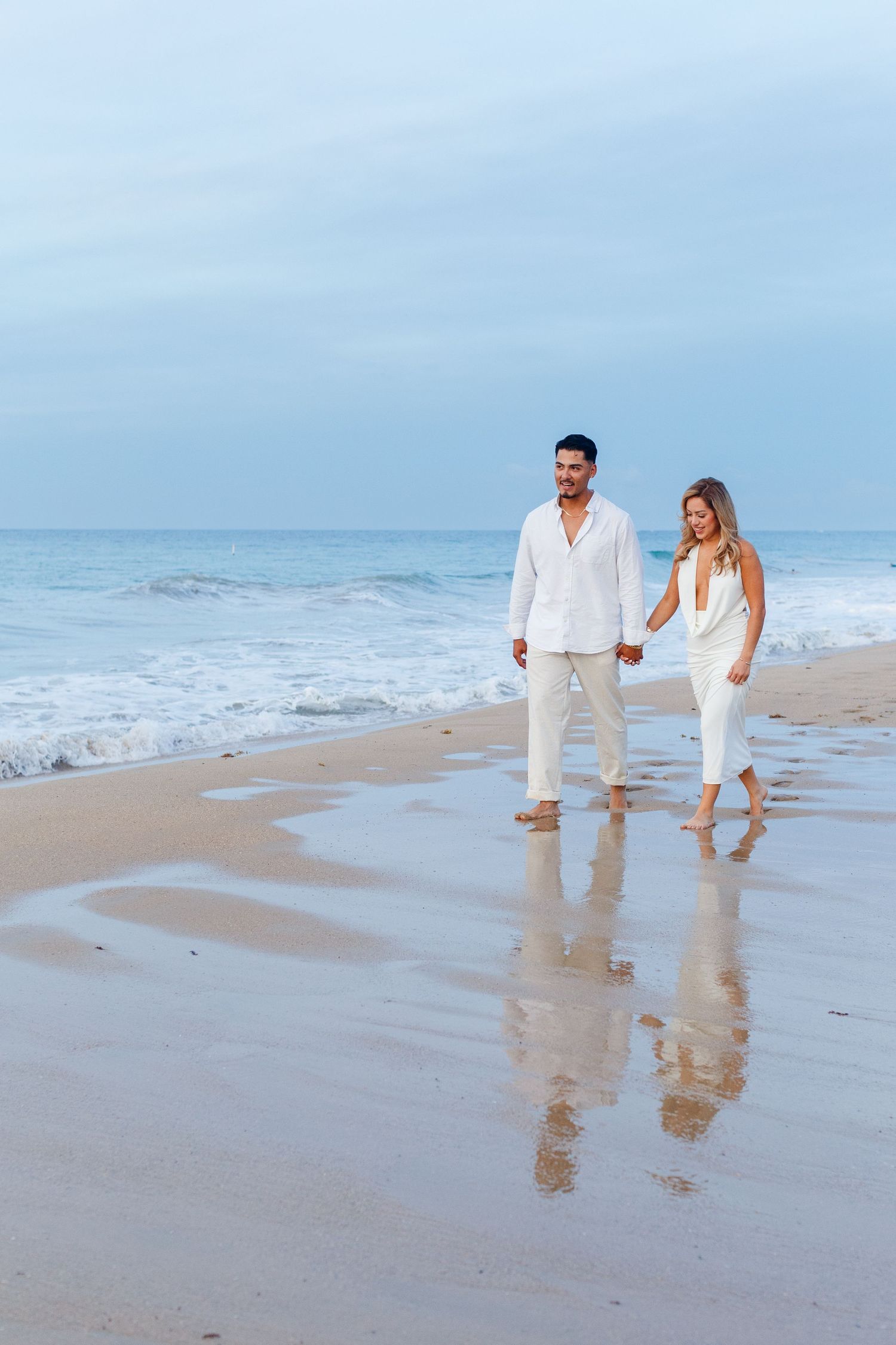 Couples portrait on the beach. Marriage proposal. San Juan, Puerto Rico.