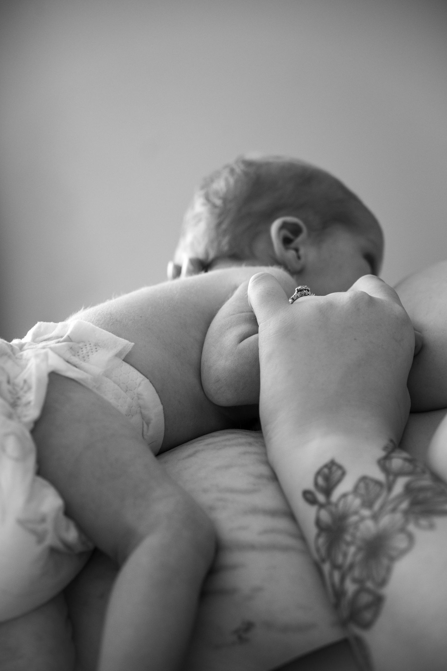 Mother feeding baby