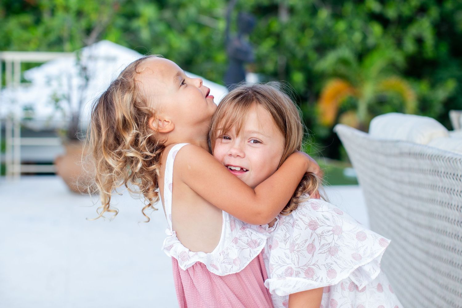 Family portrait. Two sisters. Guaynabo, Puerto Rico.