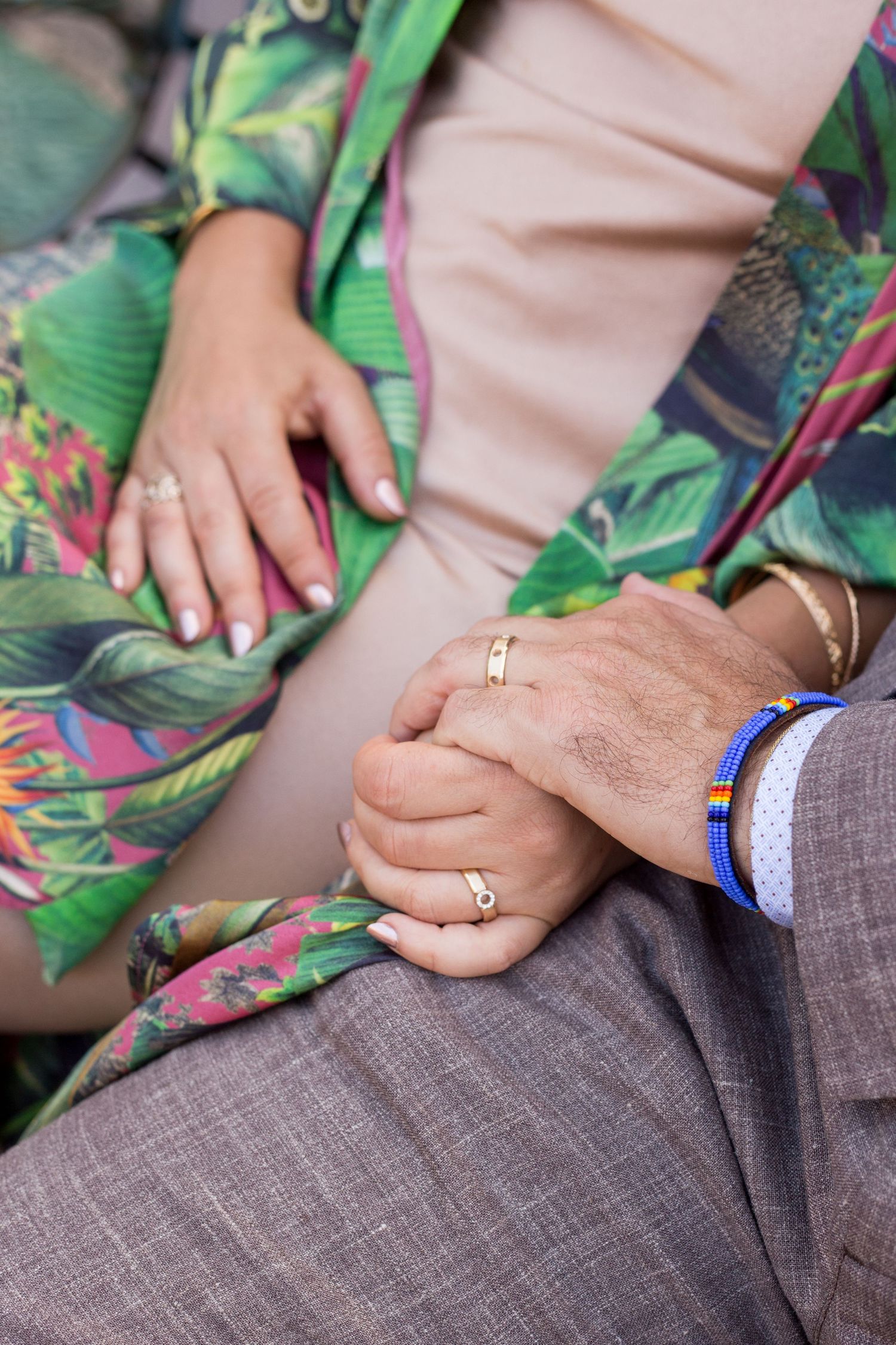 Surprise wedding. Bride and groom. Rings. Old San Juan, Puerto Rico.