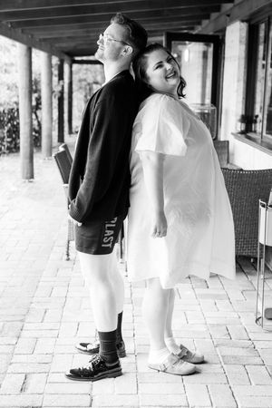 Bride and Groom, enjoying their morning before the ceremony. candid wedding photography