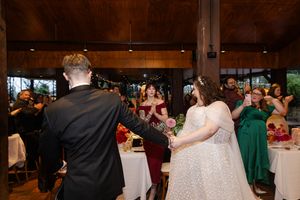 Newley weds making their entrance at their wedding reception