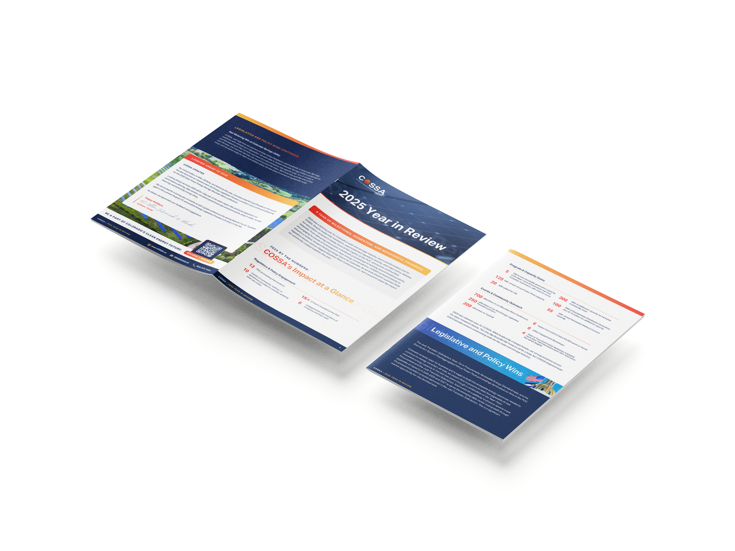 Professional website mockups showing various landing page designs with blue and orange color scheme.