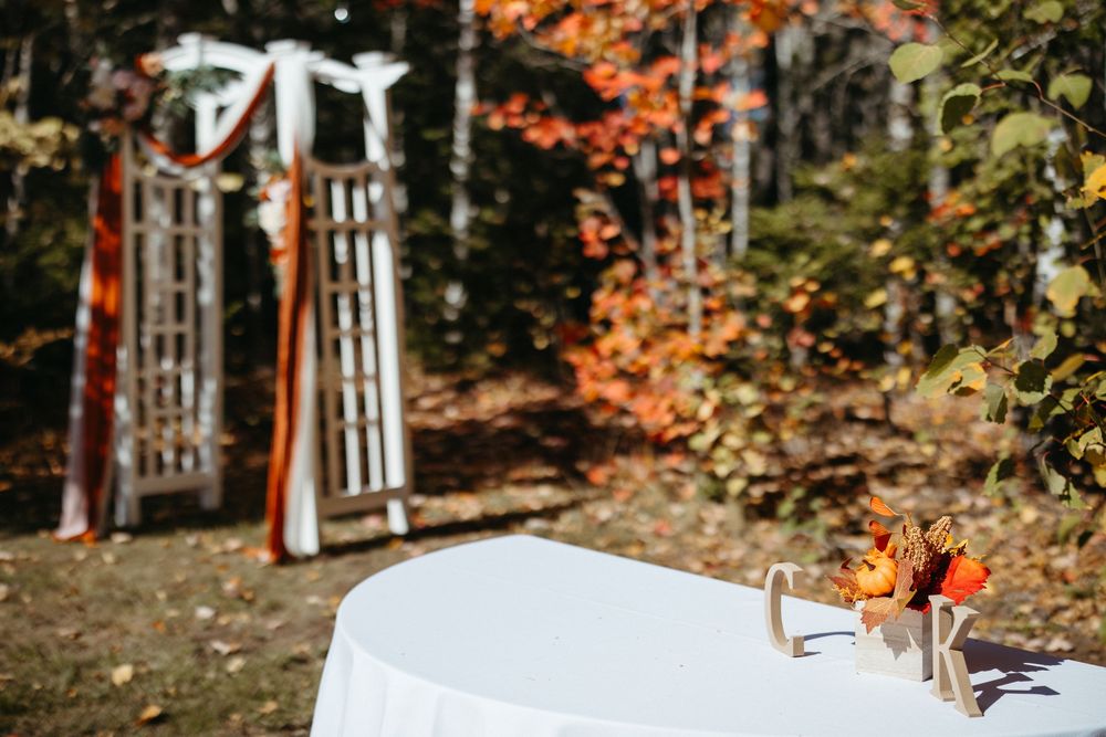 fall wedding decor outdoor wedding in Maritime Canada, Halifax wedding photographer, Nova Scotia wedding photography packages estate wedding