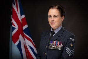 Military style portrait photography.