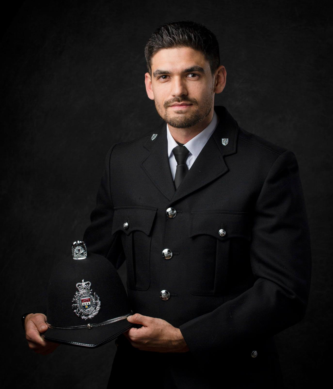 Headshot of a West Mercia Police Officer in the studio.