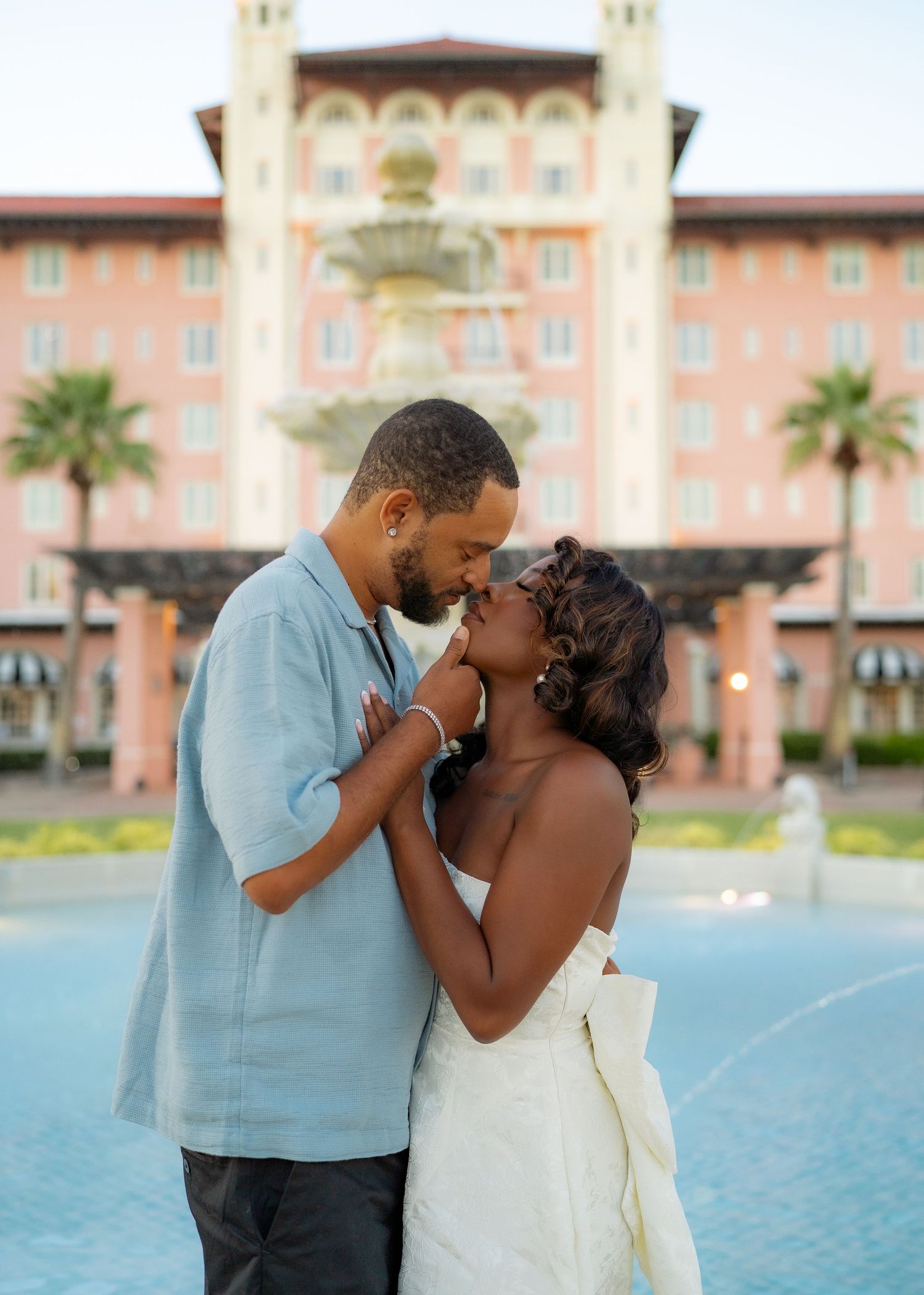 Engagement session at Grand Galvez Resort in Galveston, TX. Natural light, candid moments, lifestyle photography, engagement photography.