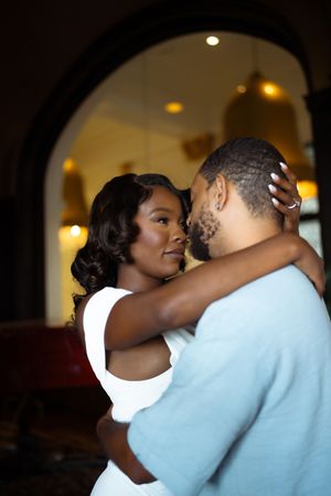 Engagement session at Grand Galvez Resort in Galveston, TX. flash photography, candid moments, lifestyle photography, engagement.