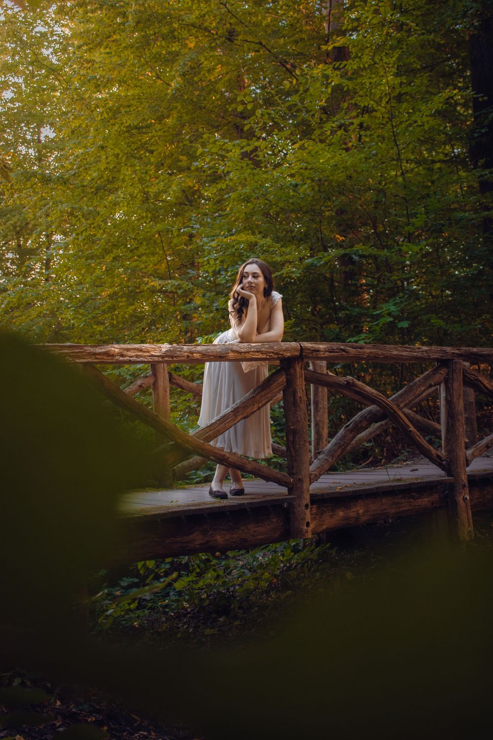 cinematic portrait in hamburg during golden hour