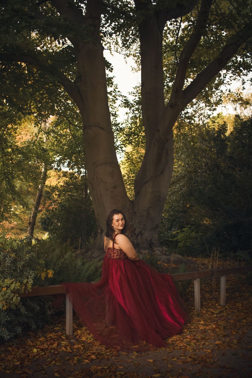 cinematic portrait in hamburg during golden hour