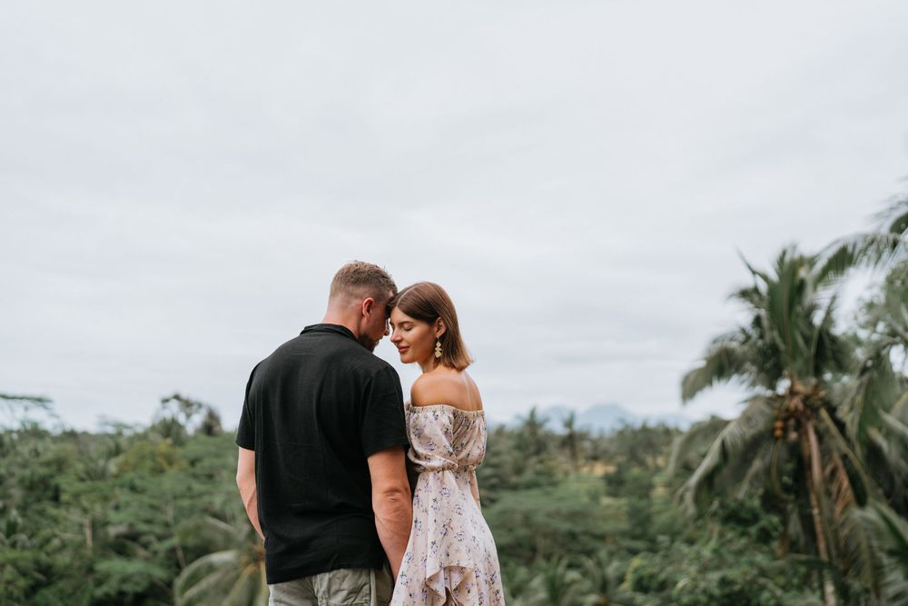 Honeymoon couple photography in Bali at a luxury resort