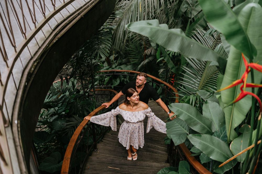 Honeymoon couple photography in Bali at a luxury resort