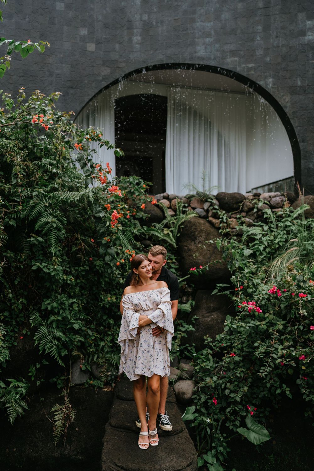 Honeymoon couple photography in Bali at a luxury resort