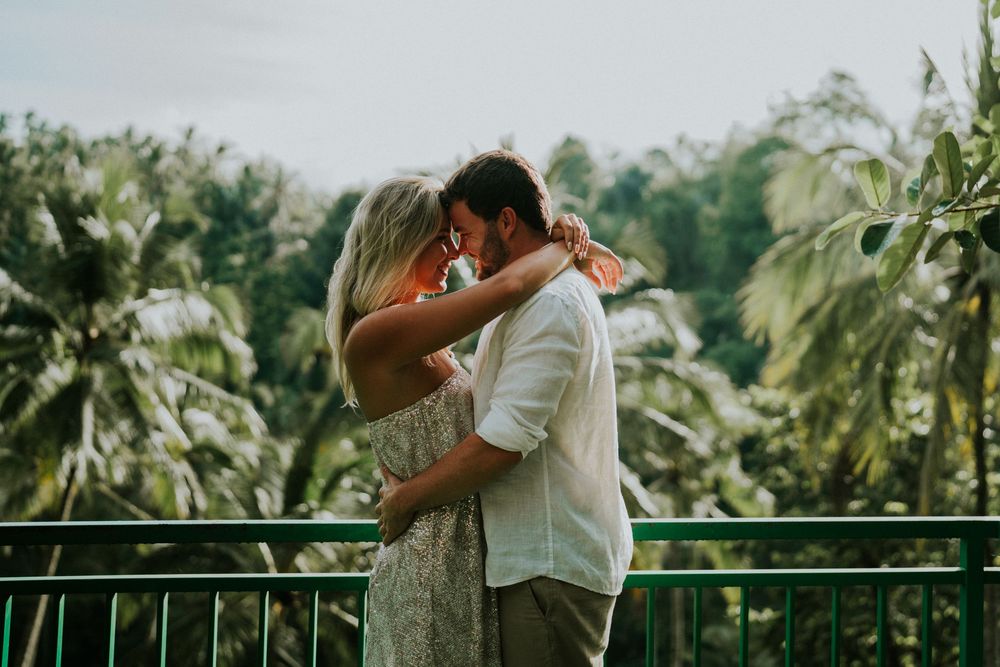 Romantic couple photoshoot in Bali natural setting