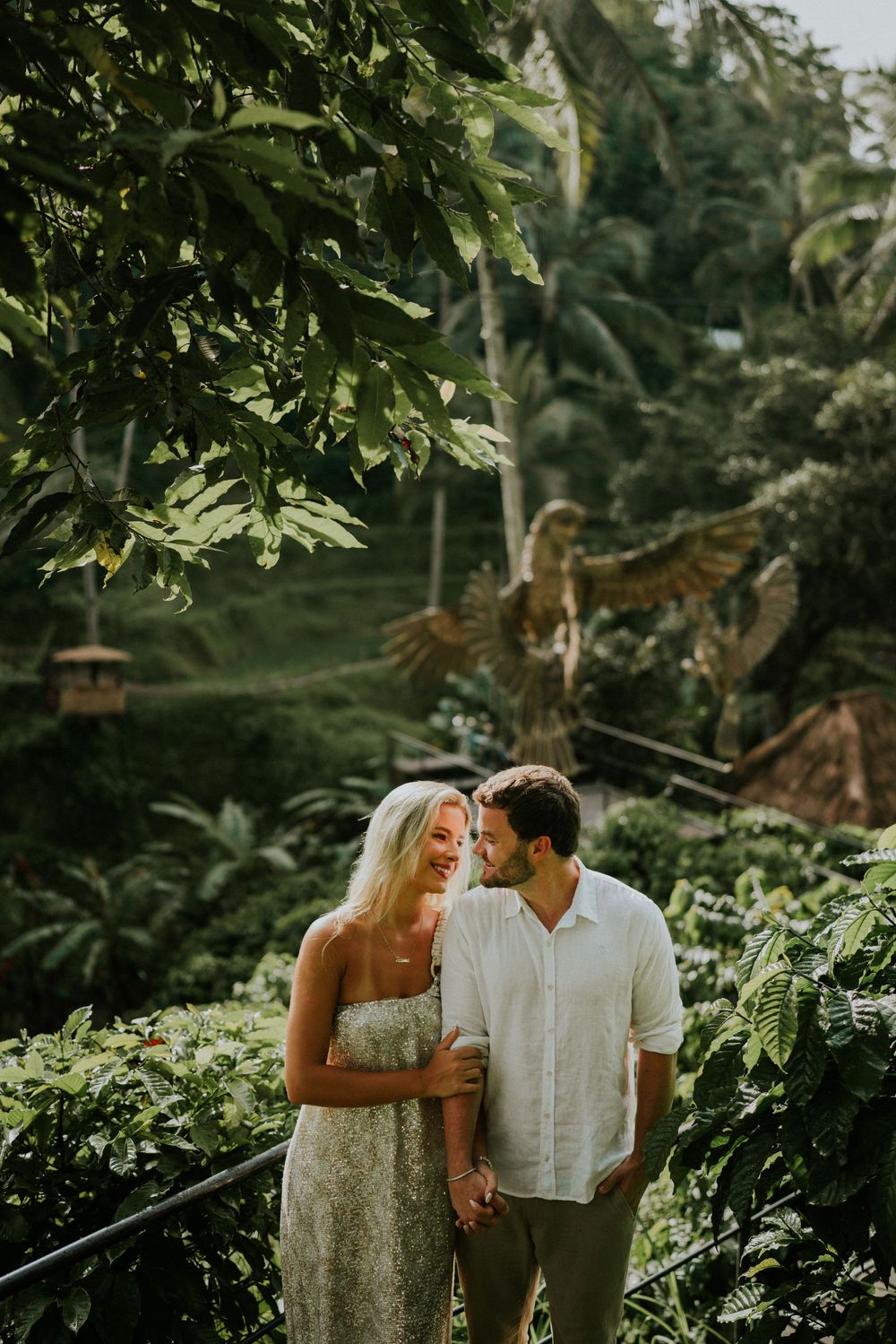 Couple lifestyle photoshoot in Bali natural setting