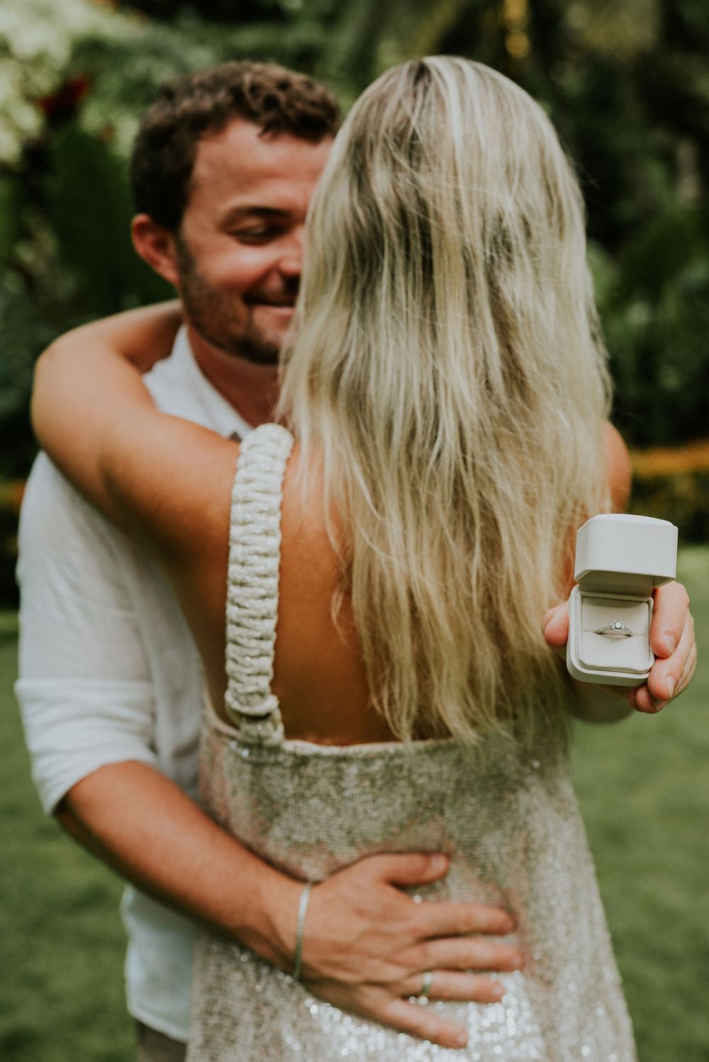 Romantic couple engagement photoshoot in Bali