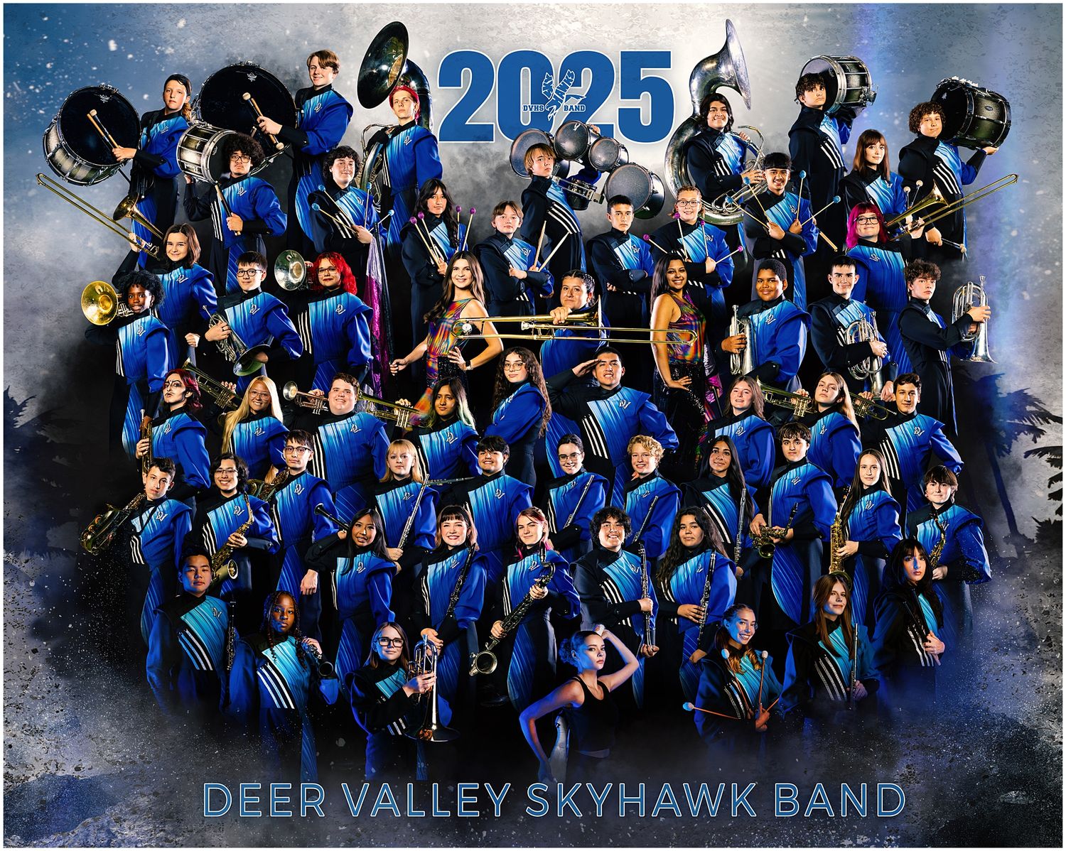 Phoenix AZMBA Marching Band Pictures senior BANNERS Anjeanette Photography High School AZ halftime performance photos