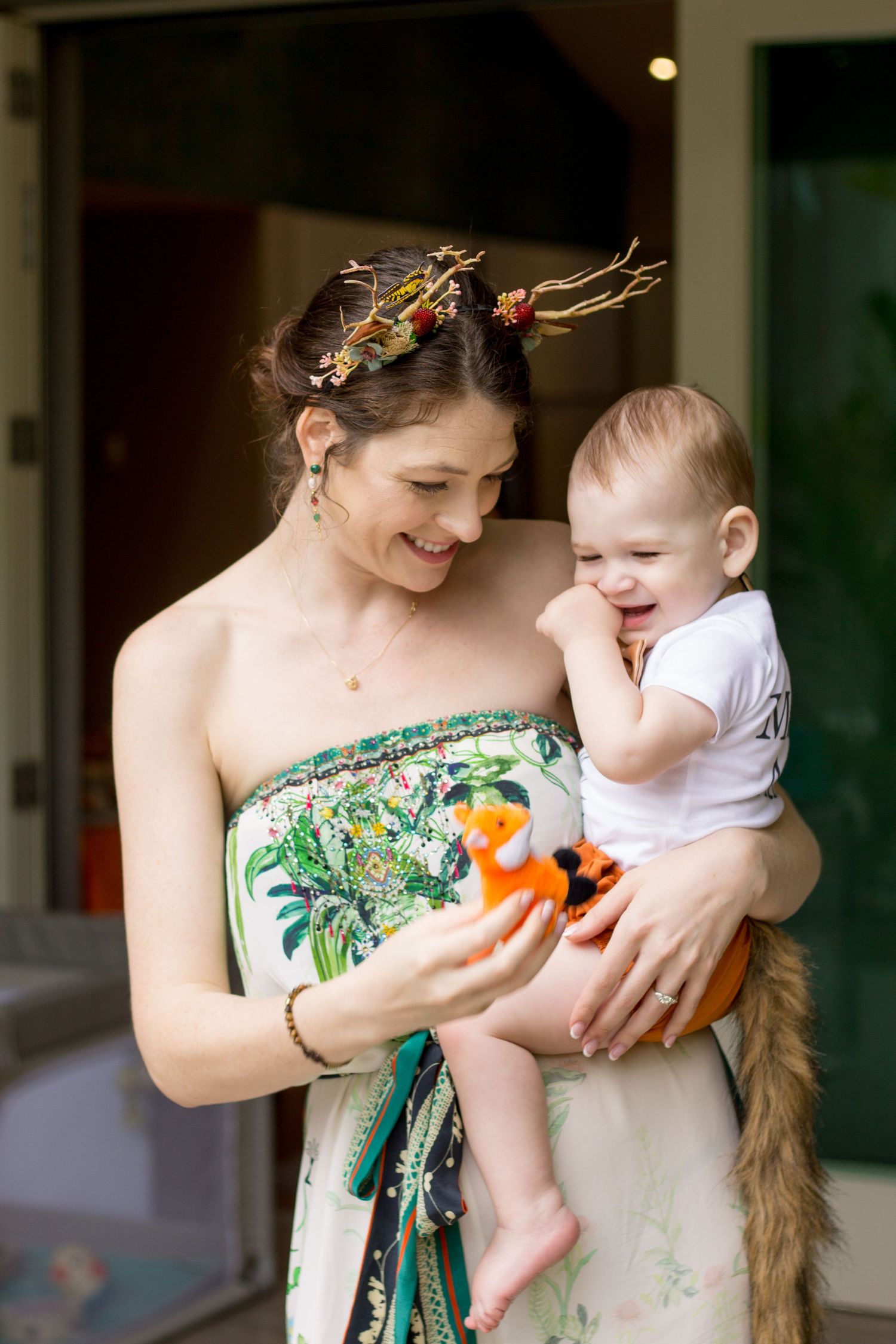 Mother and birthday boy. First birthday party in Dorado, Puerto Rico.