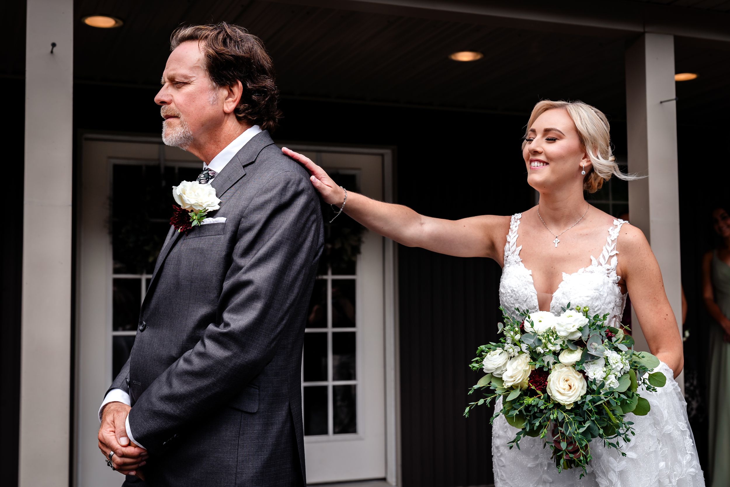 Wedding celebration captured in a series of candid moments inside an elegant venue.