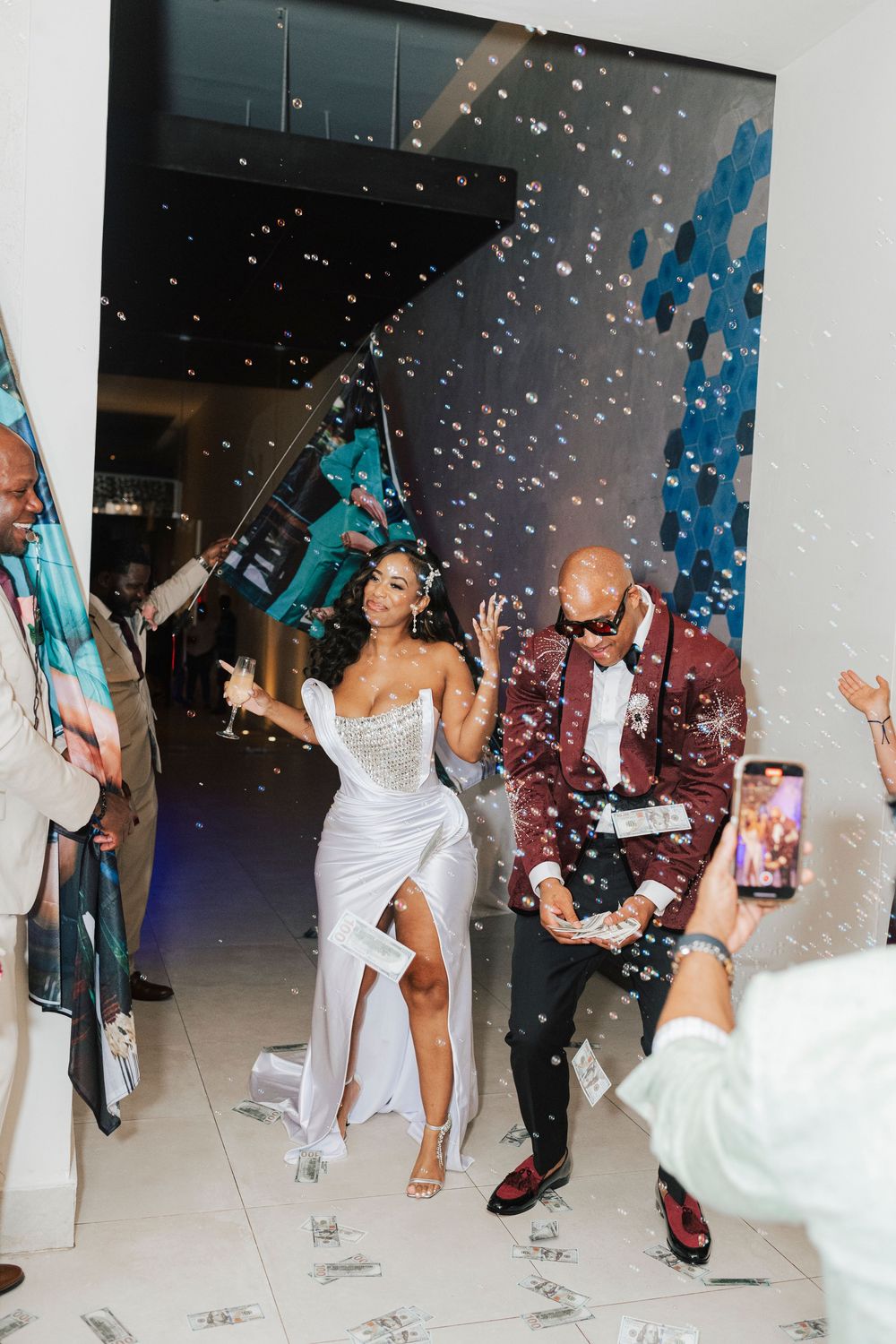 Bride and groom first dance at Royalton Blue Waters wedding reception in Montego Bay