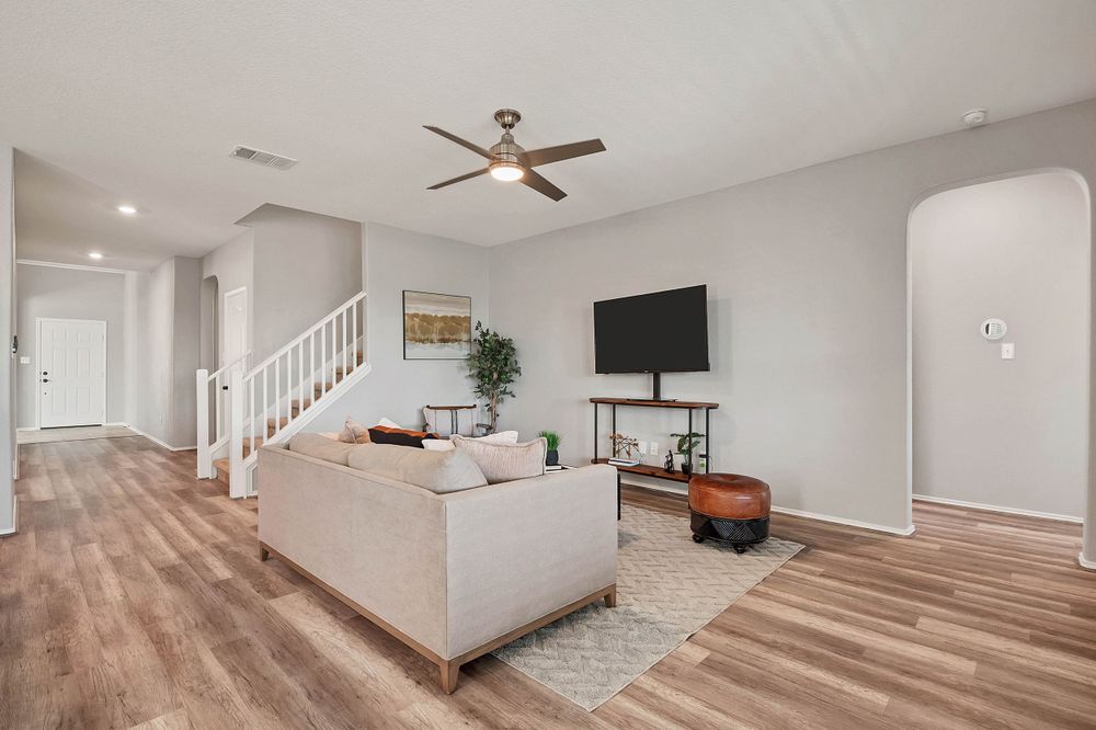 Real estate photo of a living room in Kyle, TX