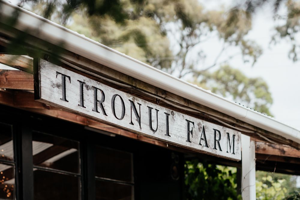 Rustic Farm sign at Tironui Farm Martinborough by August and Vine