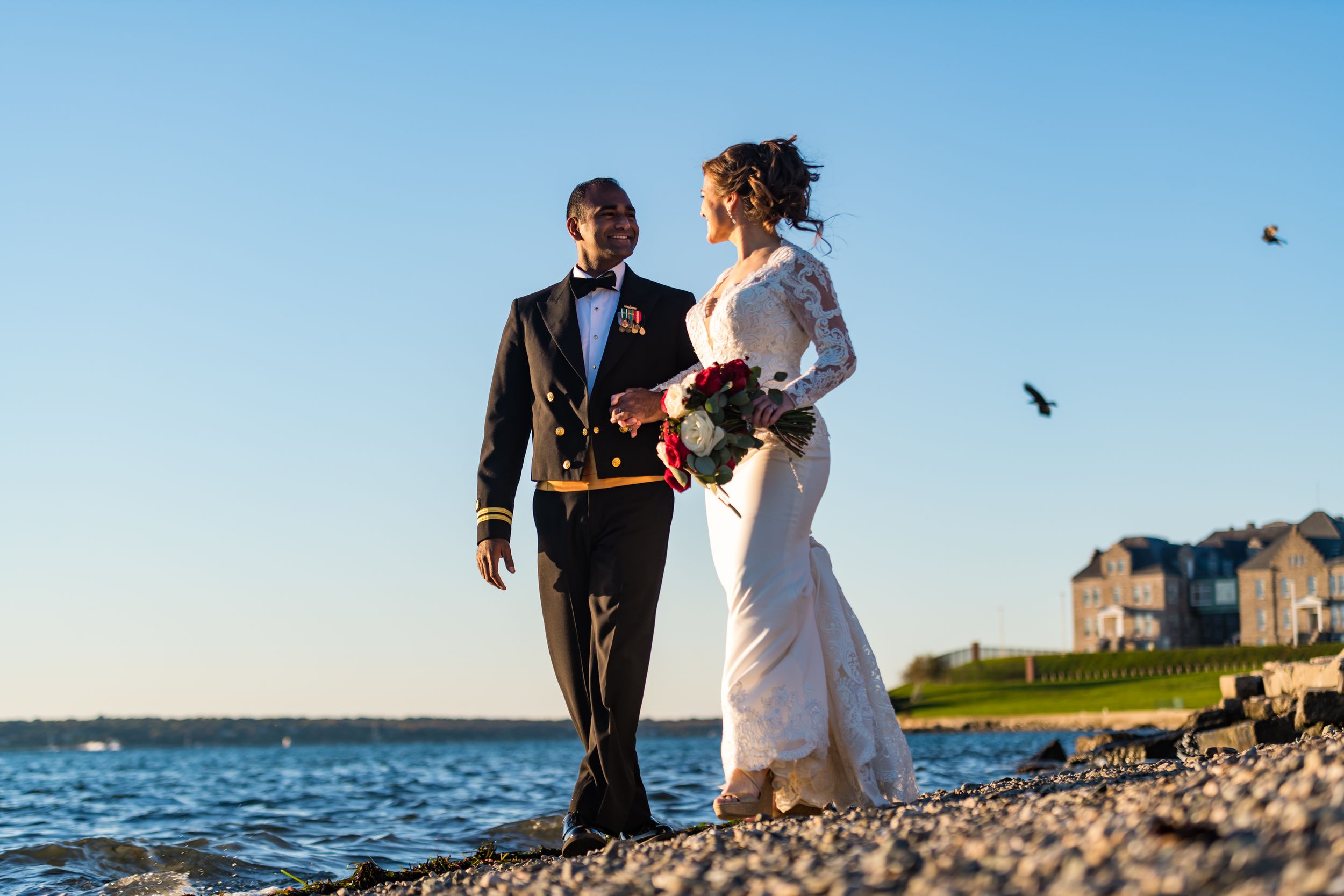 Naval War College Officer's Club wedding venue. Luxury Newport, RI photography capturing timeless heirloom memories by Stefy Hilmer.