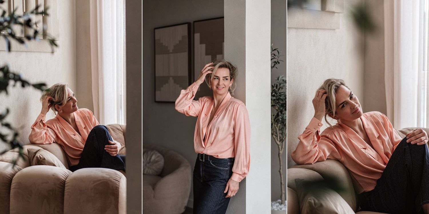 Zakelijke ontspannen portretfoto's van een vrouwelijke ondernemer bij Studio Laurant in Arnhem.