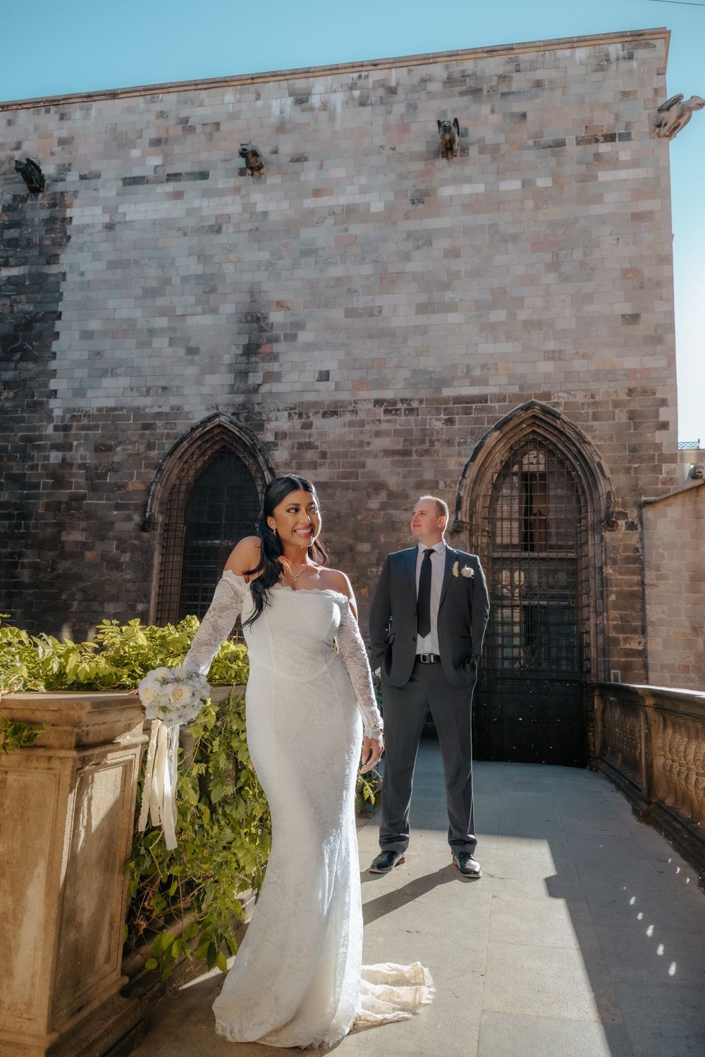 emotional candid moment Old City morning Anniversary photoshoot Barcelona BarcelonaLoversPH