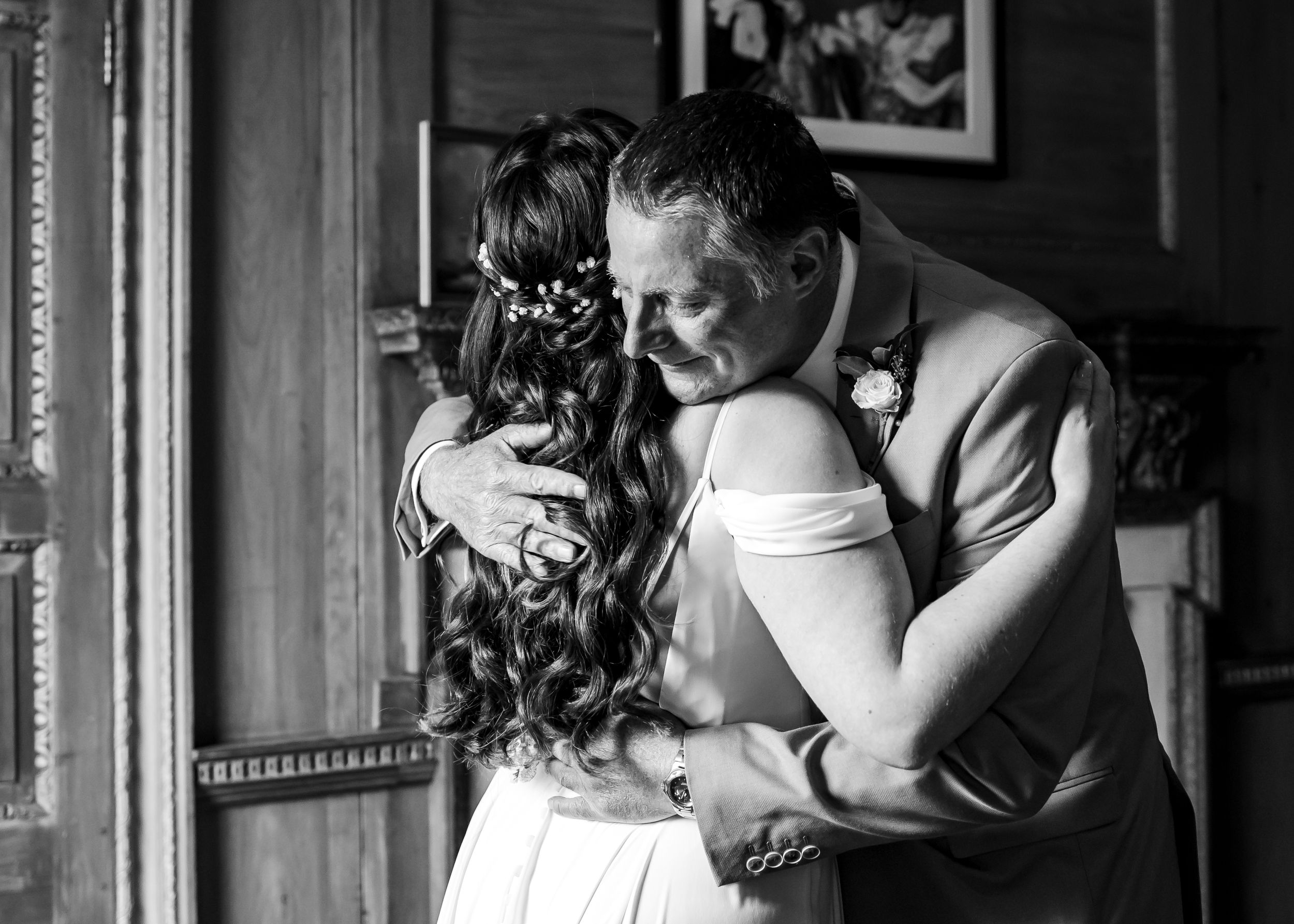 non-traditional wedding photographer in the Lake District - first look with dad
