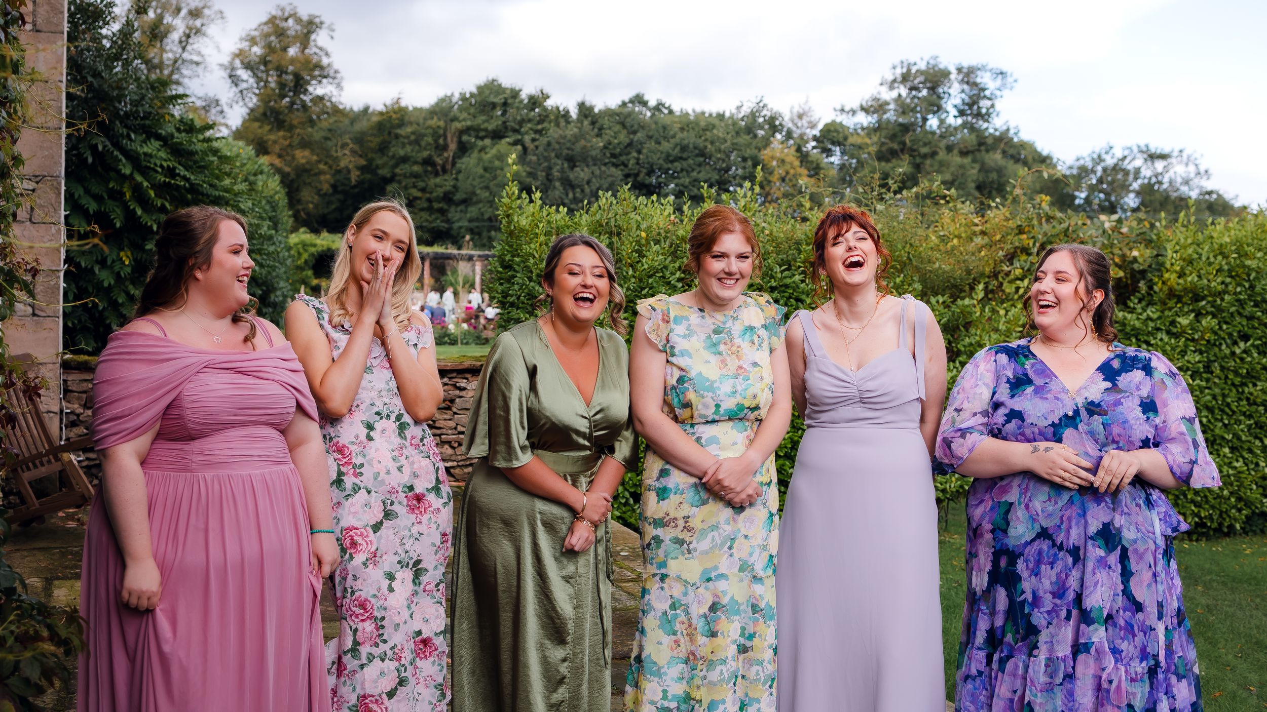 non-traditional wedding photographer in the Lake District - first look with bridesmaid