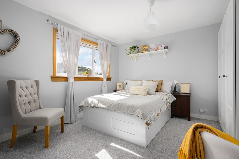 light and airy master bedroom for local estate agent property listing.