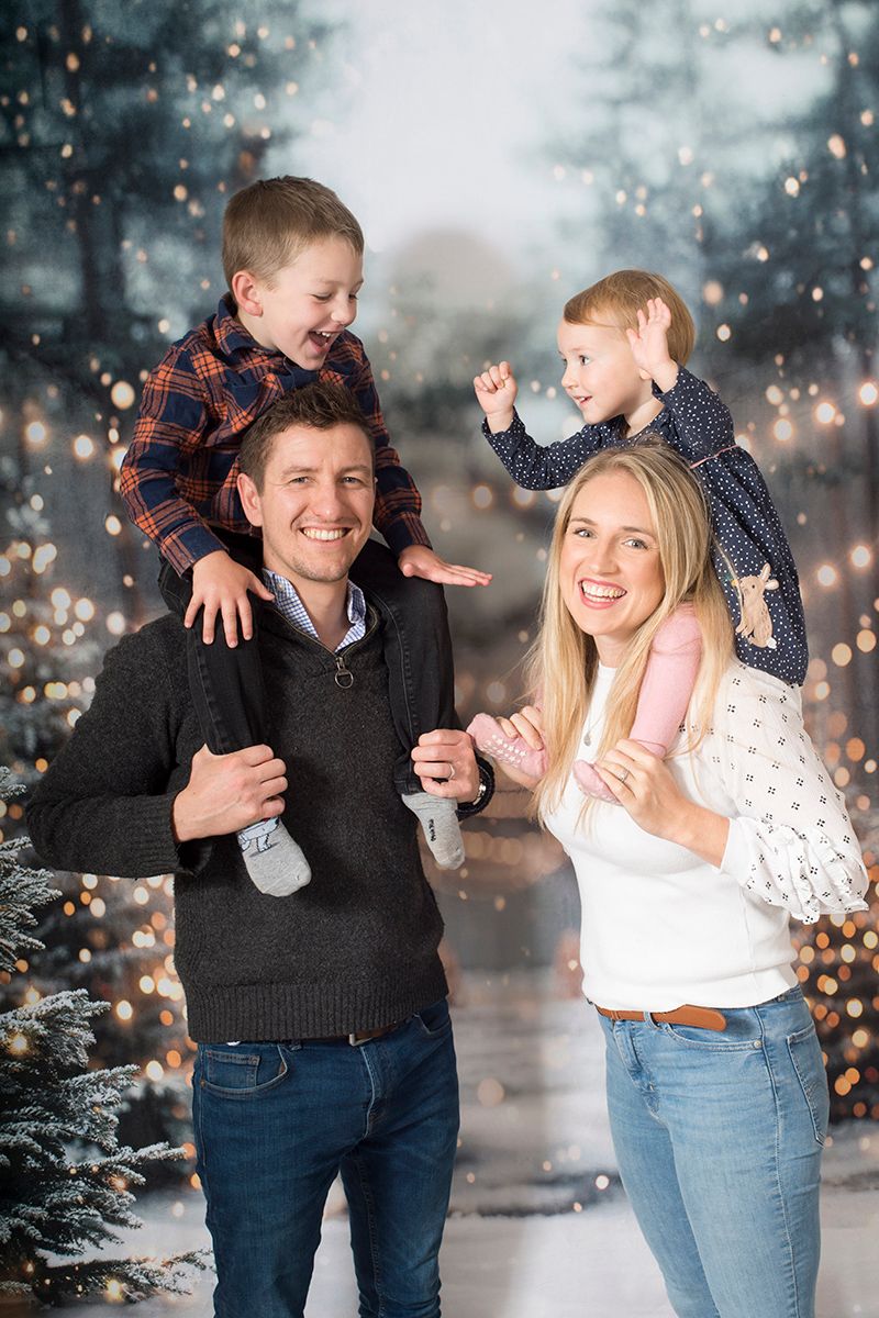 Framed Christmas family photograph displayed as a thoughtful festive gift, part of the 2025 Winter Wonderland mini sessions in High Wycombe.