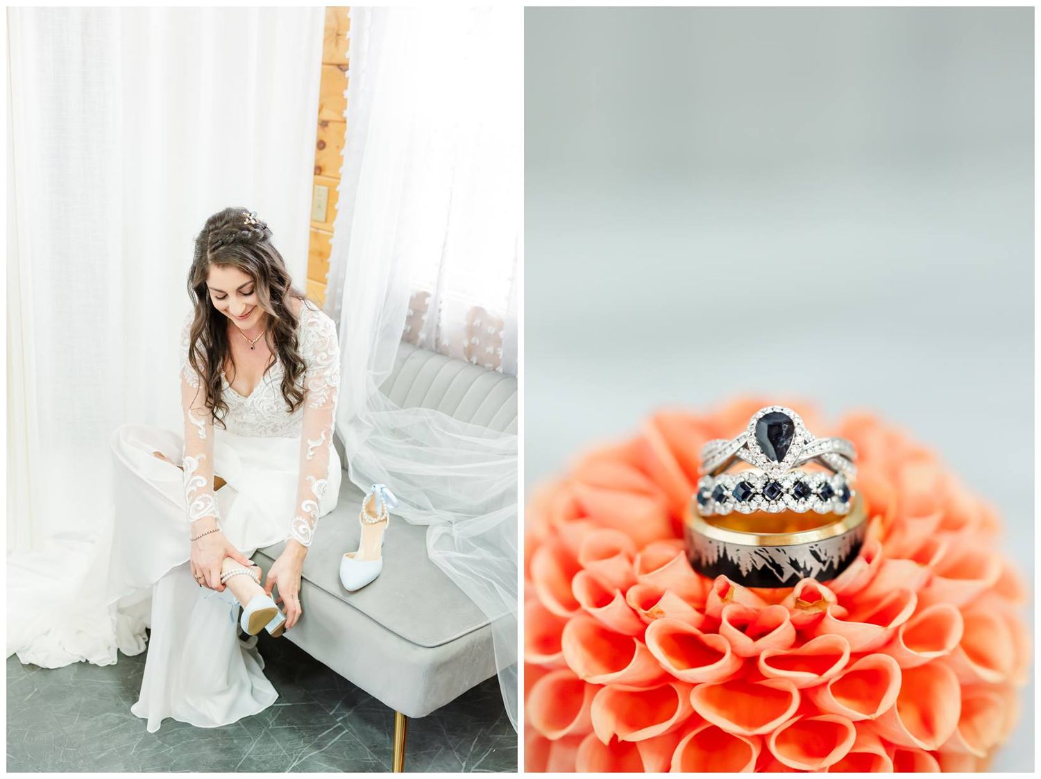 Coral paper flower backdrop with a crown centerpiece displayed against a light wall.