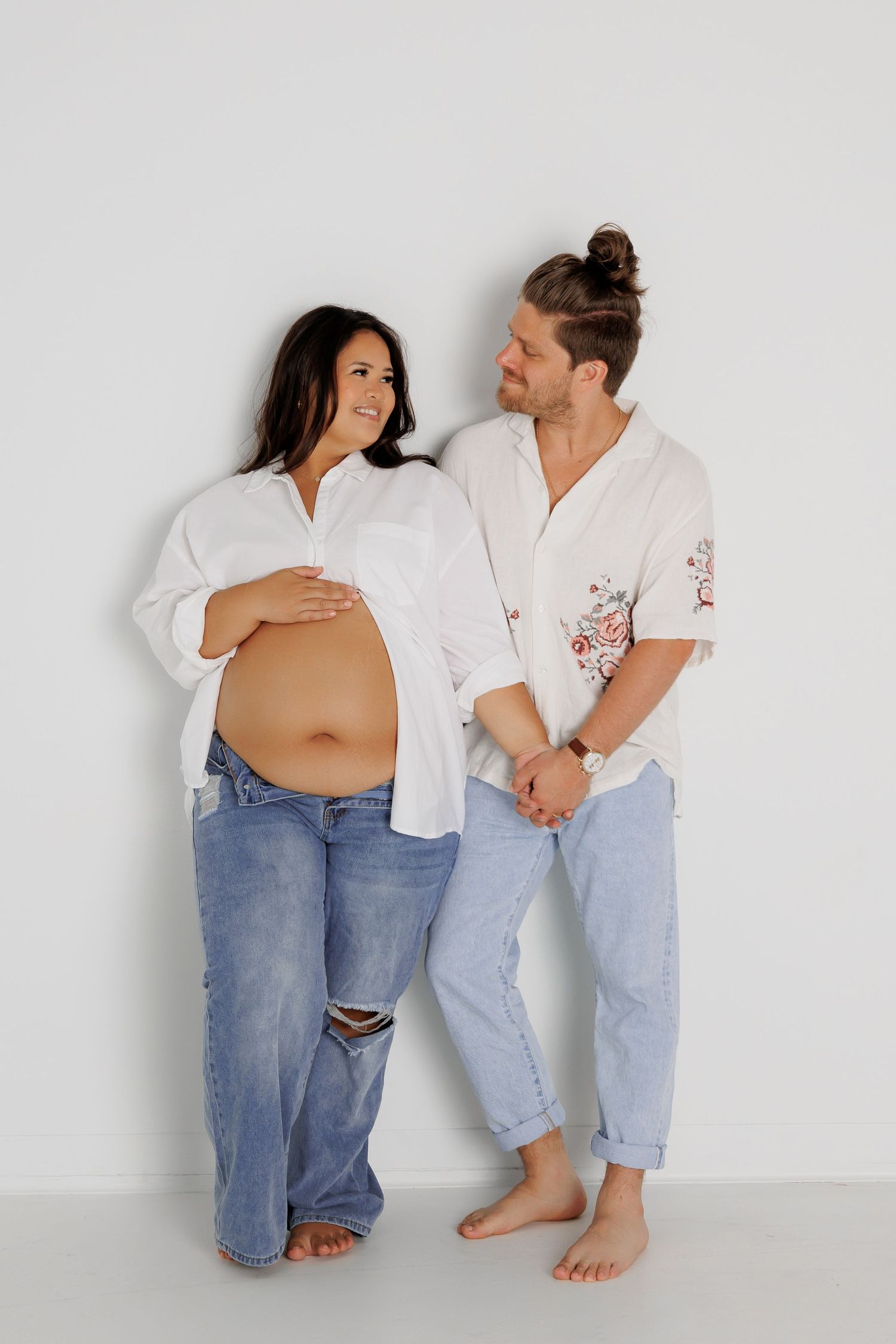 Luxury studio maternity photography in Batavia Illinois by Olena Swoboda Photography LLC
