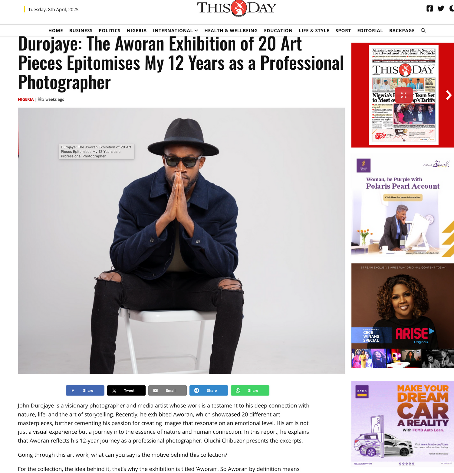 Person in black attire and hat sits on white chair in contemplative pose against article header background.