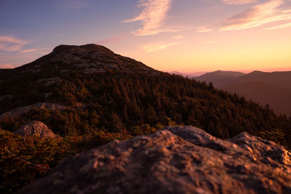 Mount Mansfield at sunrise in Vermont