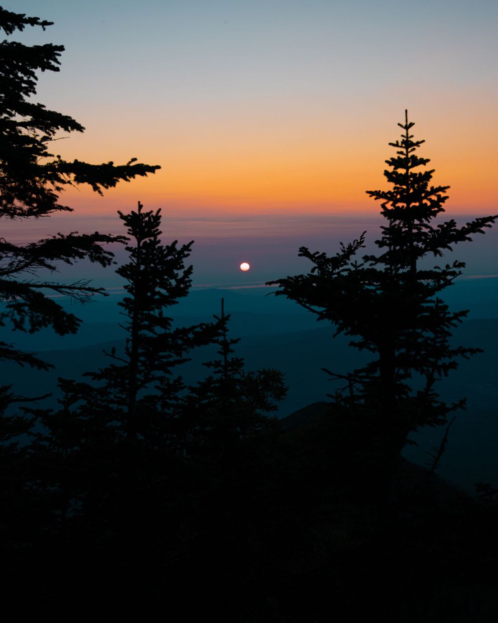 sunset from the Green Mountains, Vermont