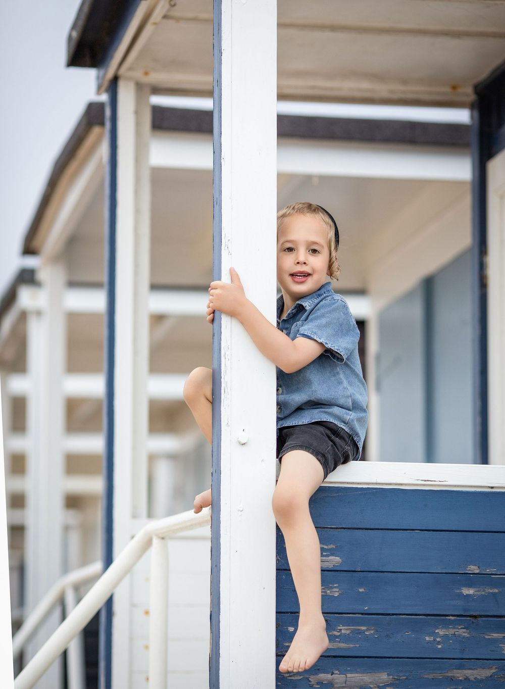 Family at the beach lifestyle shot.