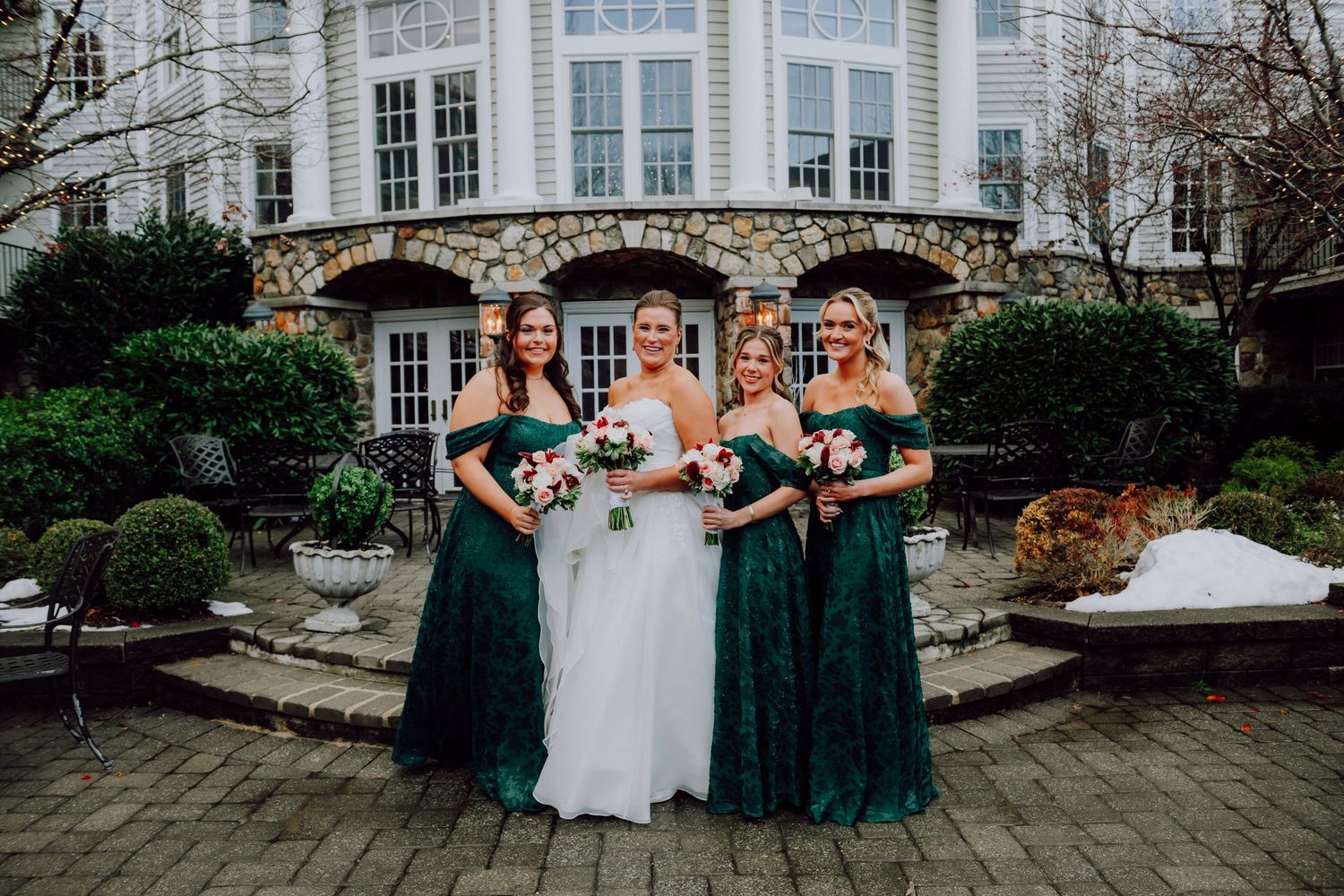 Romantic winter wedding at Olde Mill Inn in Basking Ridge, NJ. See timeless wedding photos and get inspiration for your New Jersey wedding.