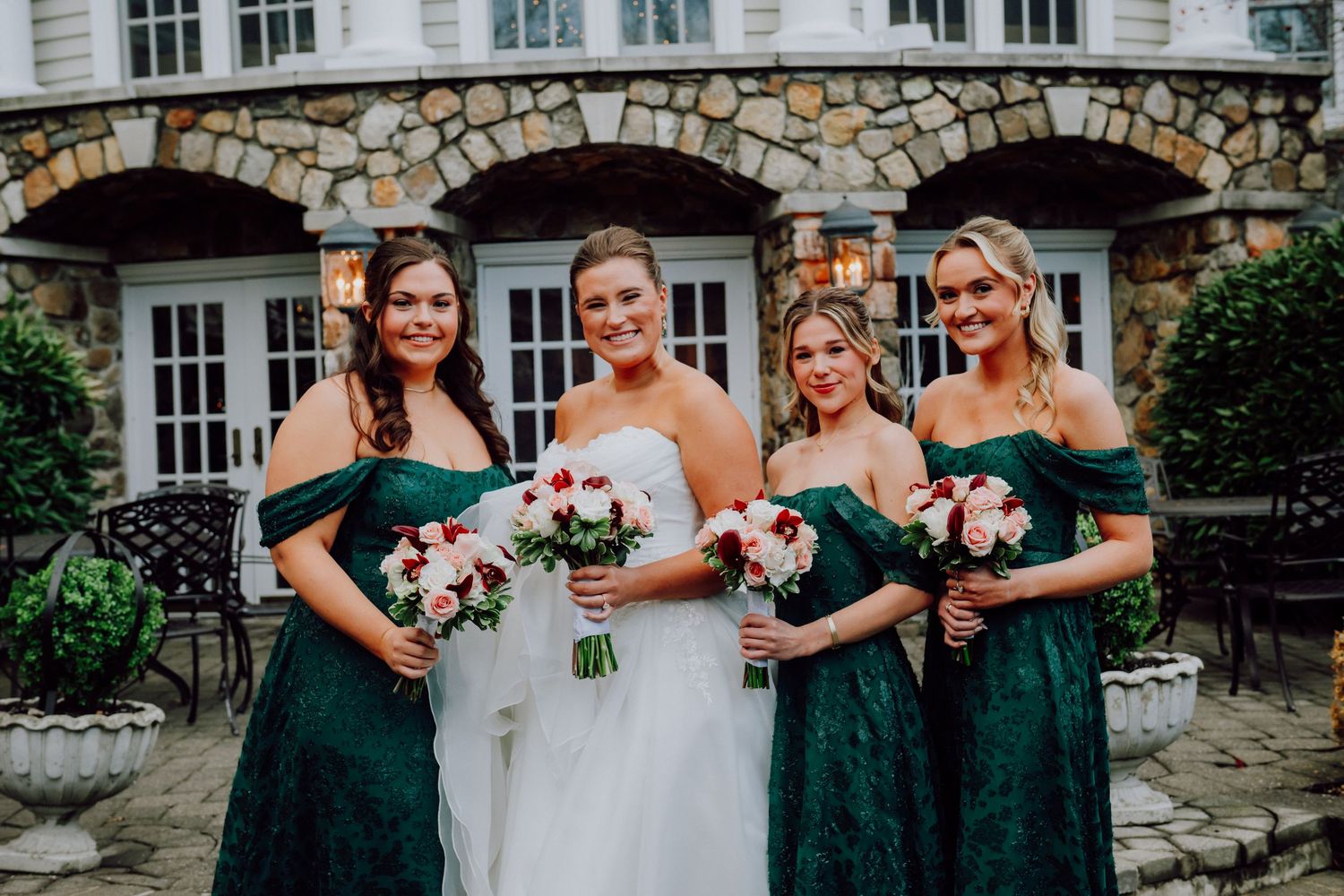 Romantic winter wedding at Olde Mill Inn in Basking Ridge, NJ. See timeless wedding photos and get inspiration for your New Jersey wedding.