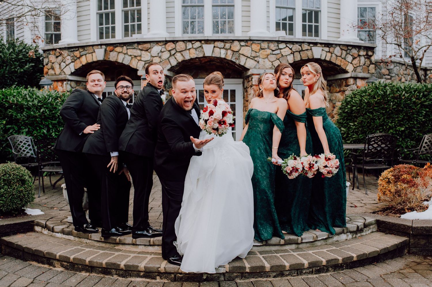 Romantic winter wedding at Olde Mill Inn in Basking Ridge, NJ. See timeless wedding photos and get inspiration for your New Jersey wedding.