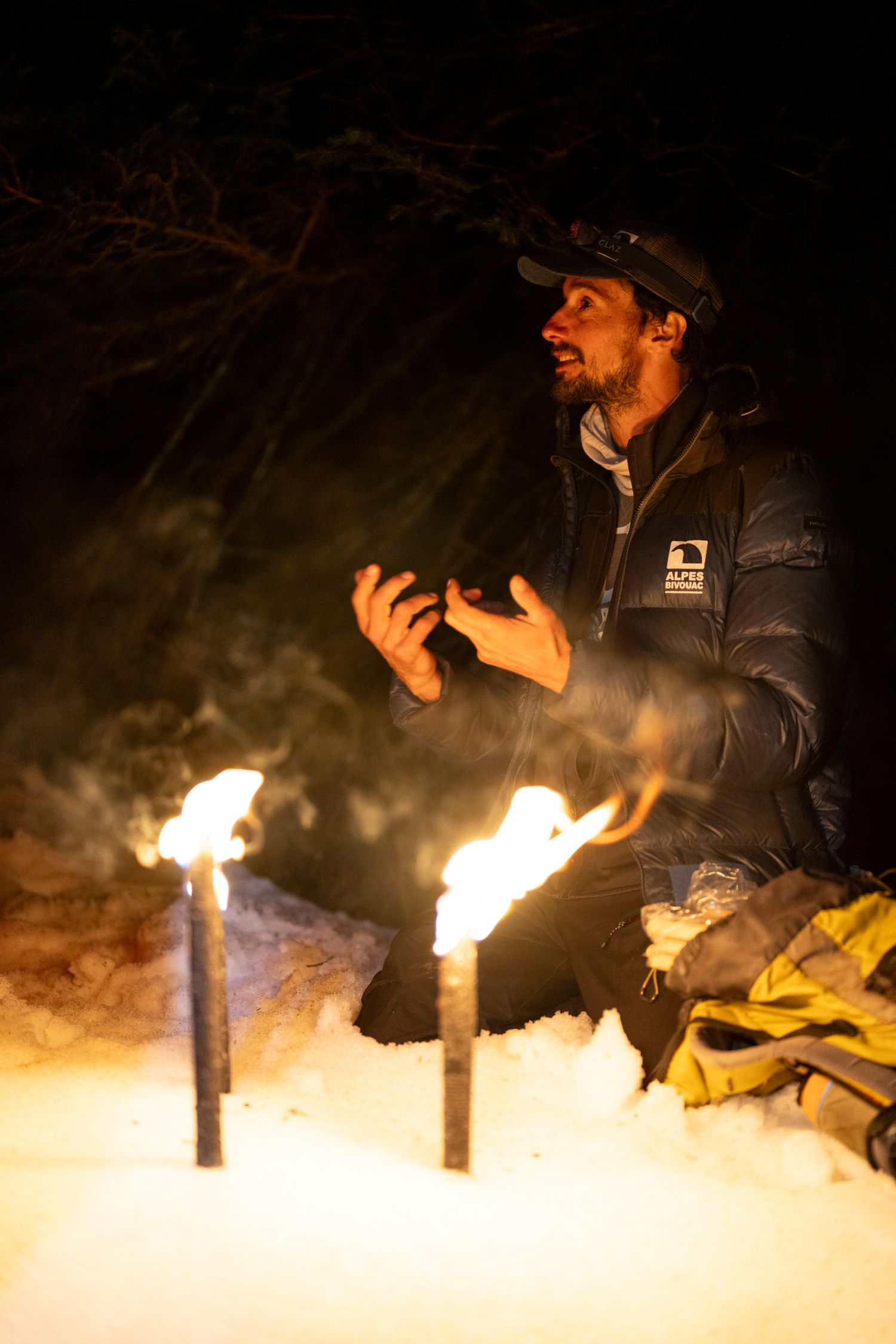 Photo du guide lors d'une randonnée vers le village d'igloo à Annecy