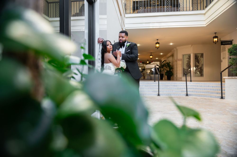 Couple portrait captured by West Palm Beach wedding photographers