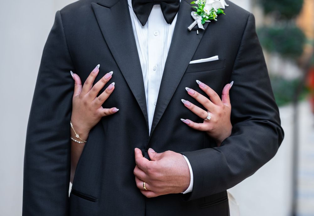 Wedding rings photographed in natural light during Palm Beach wedding