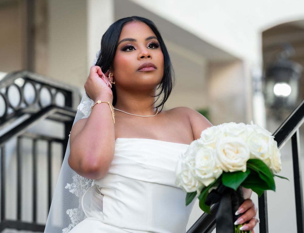 Bride portrait on Worth Avenue in Palm Beach with soft natural light