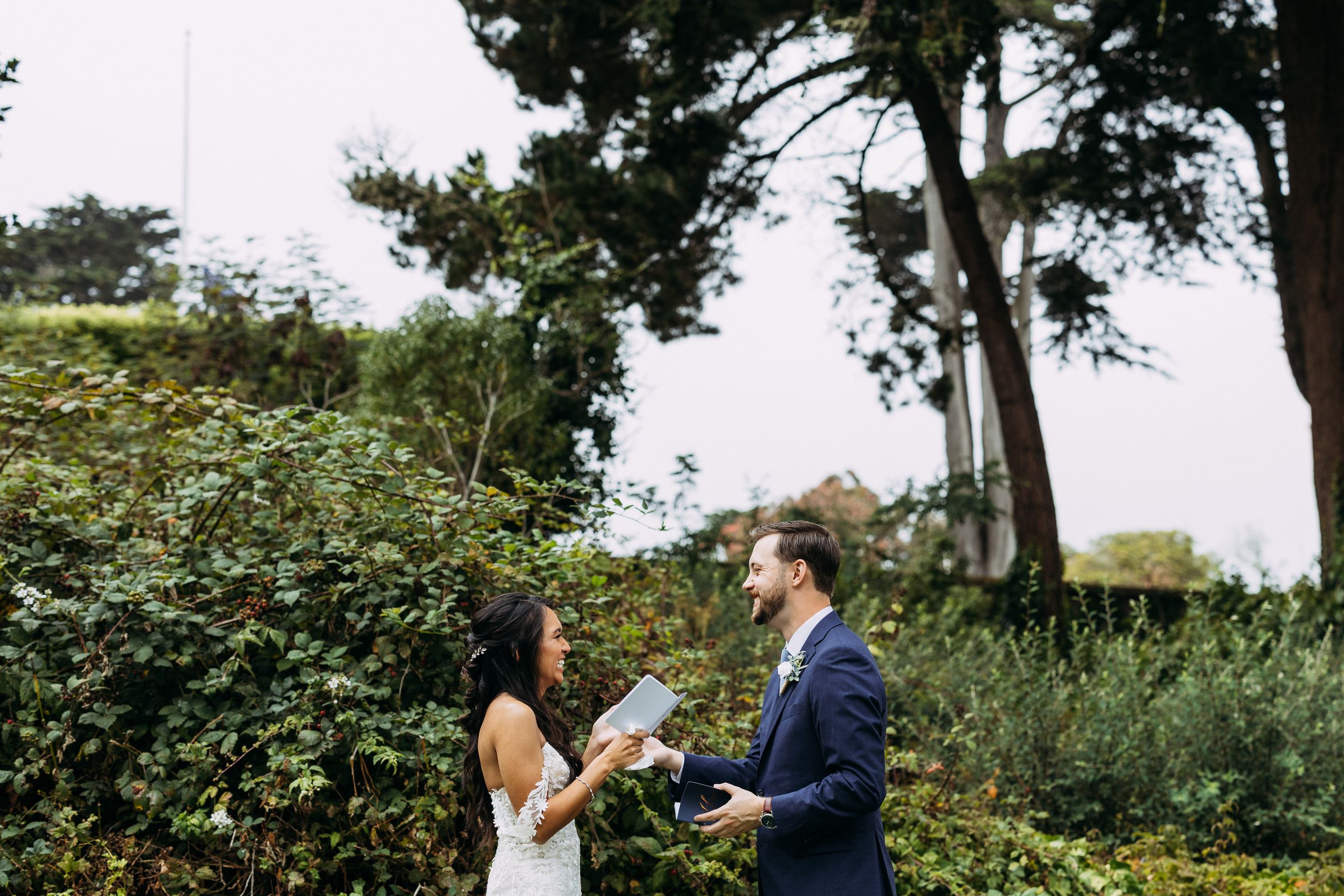 Private wedding vows and intimate wedding moments in San Francisco