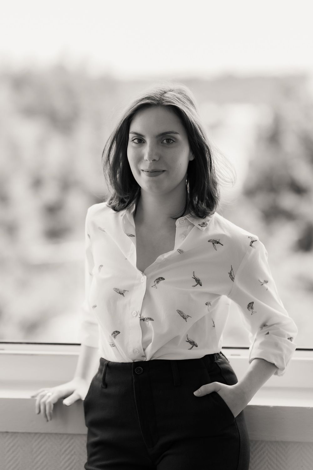 Portrait corporate noir et blanc