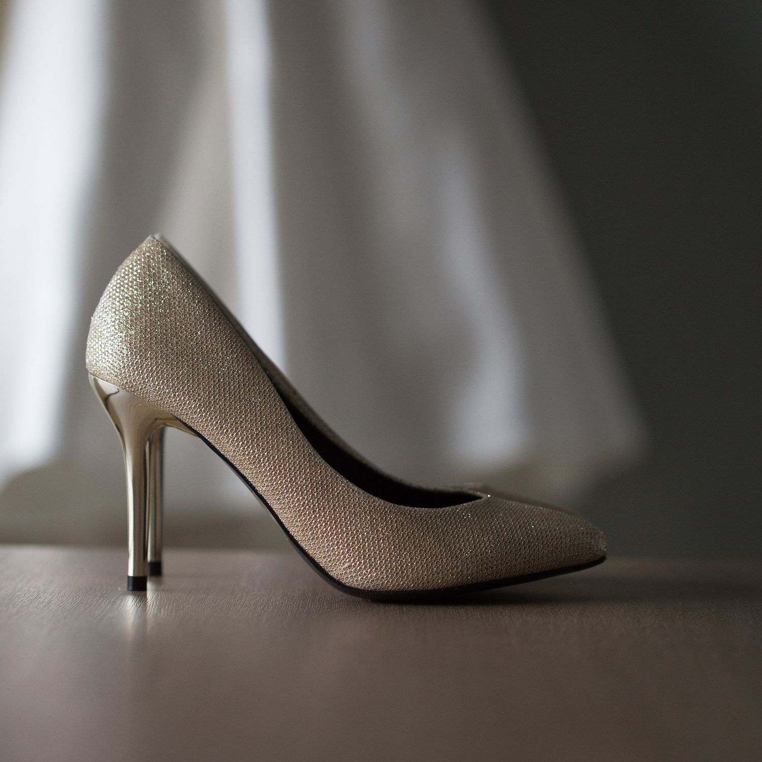 Bride's wedding day shoes.
