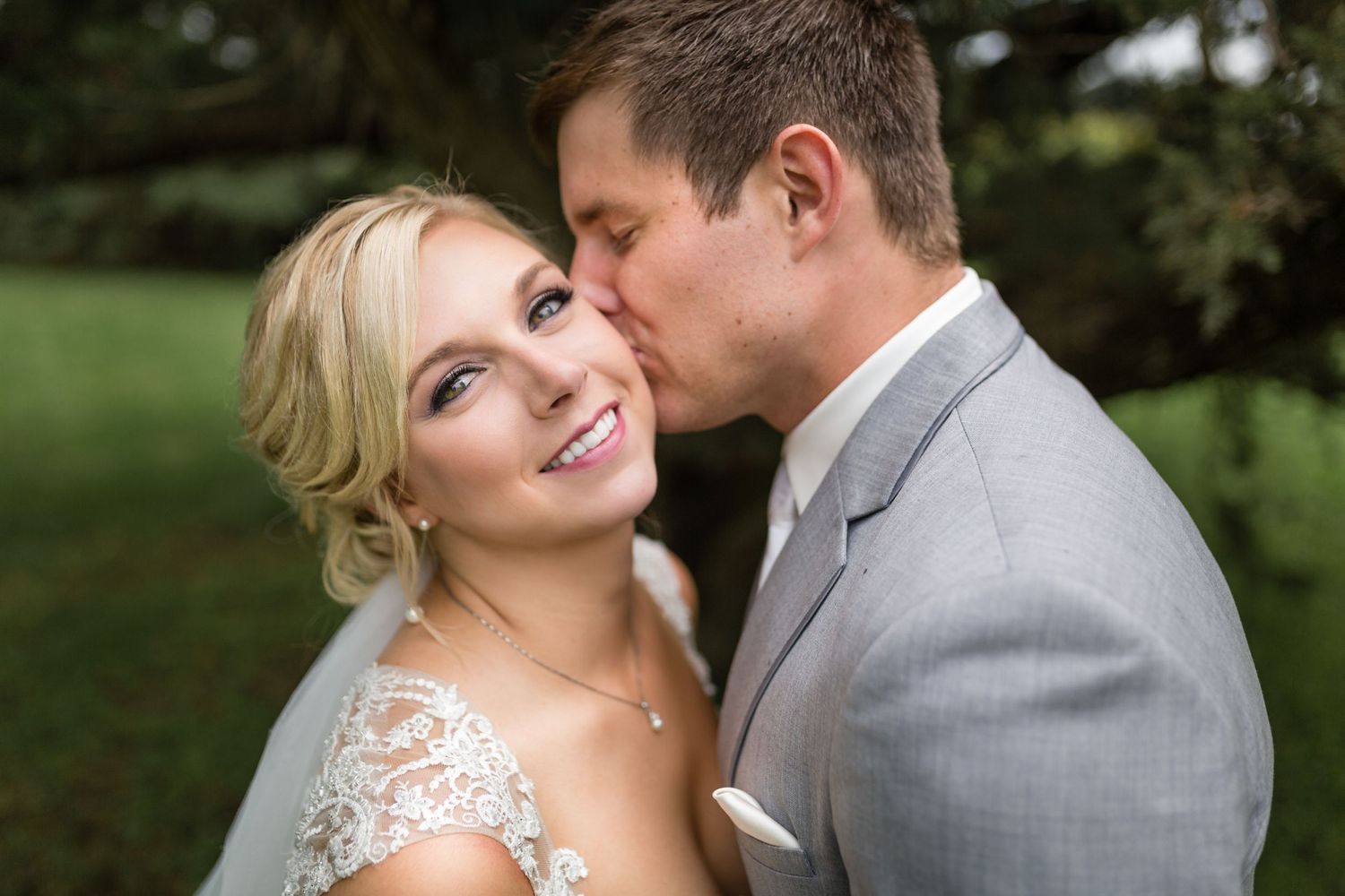 Midwestern Bride and Groom.